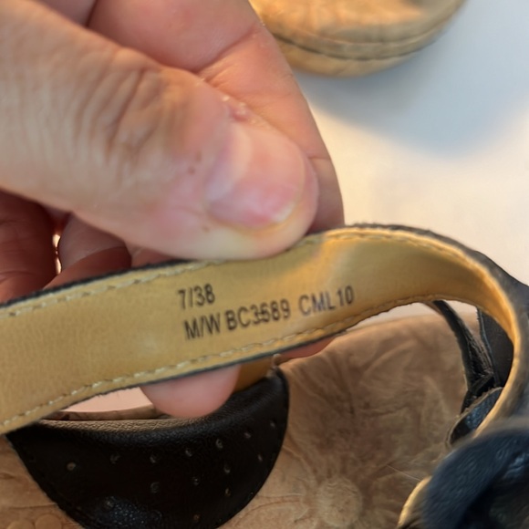 b.o.c. Leather Cork Wedge Sandals - Picture 8 of 8